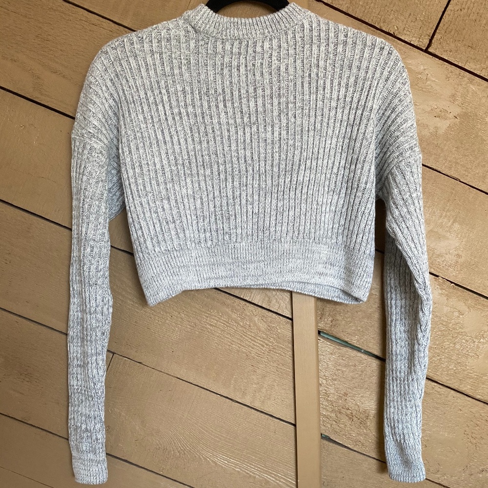 Grey Cropped Sweater